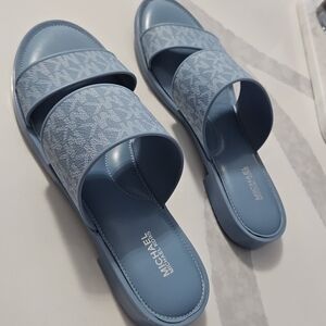 Michael Kors Blue Women's Slide Sandals